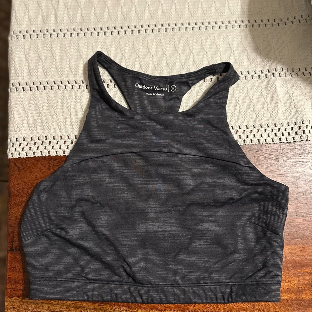 Outdoor Voices Black Sports Bra High Impact (size medium)